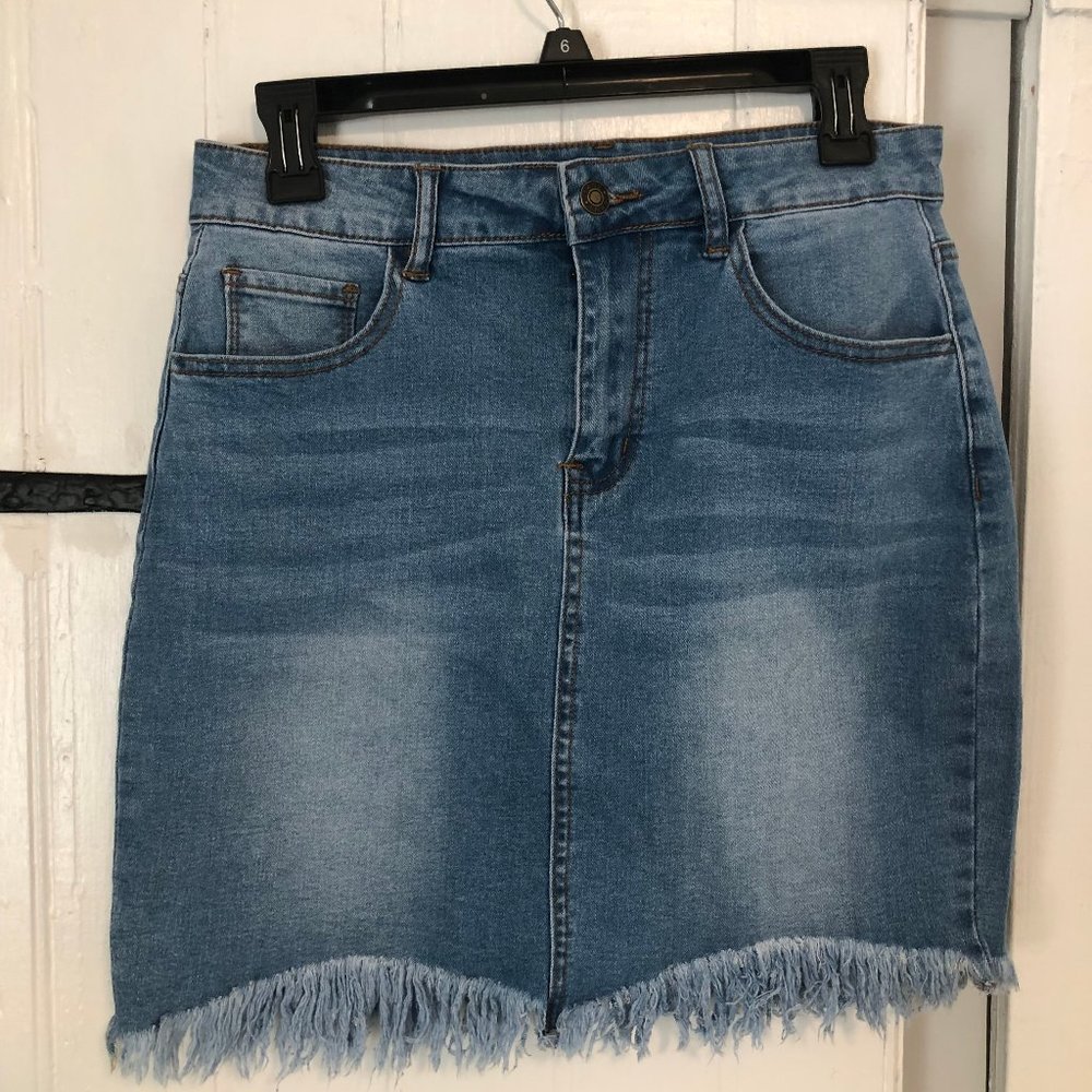 Denim mini skirt